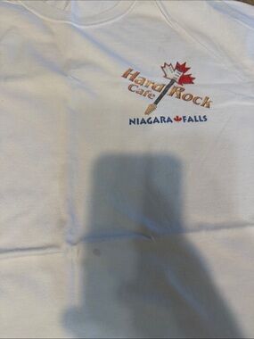 Hard Rock Cafe  White Tee with Red Maple Logo